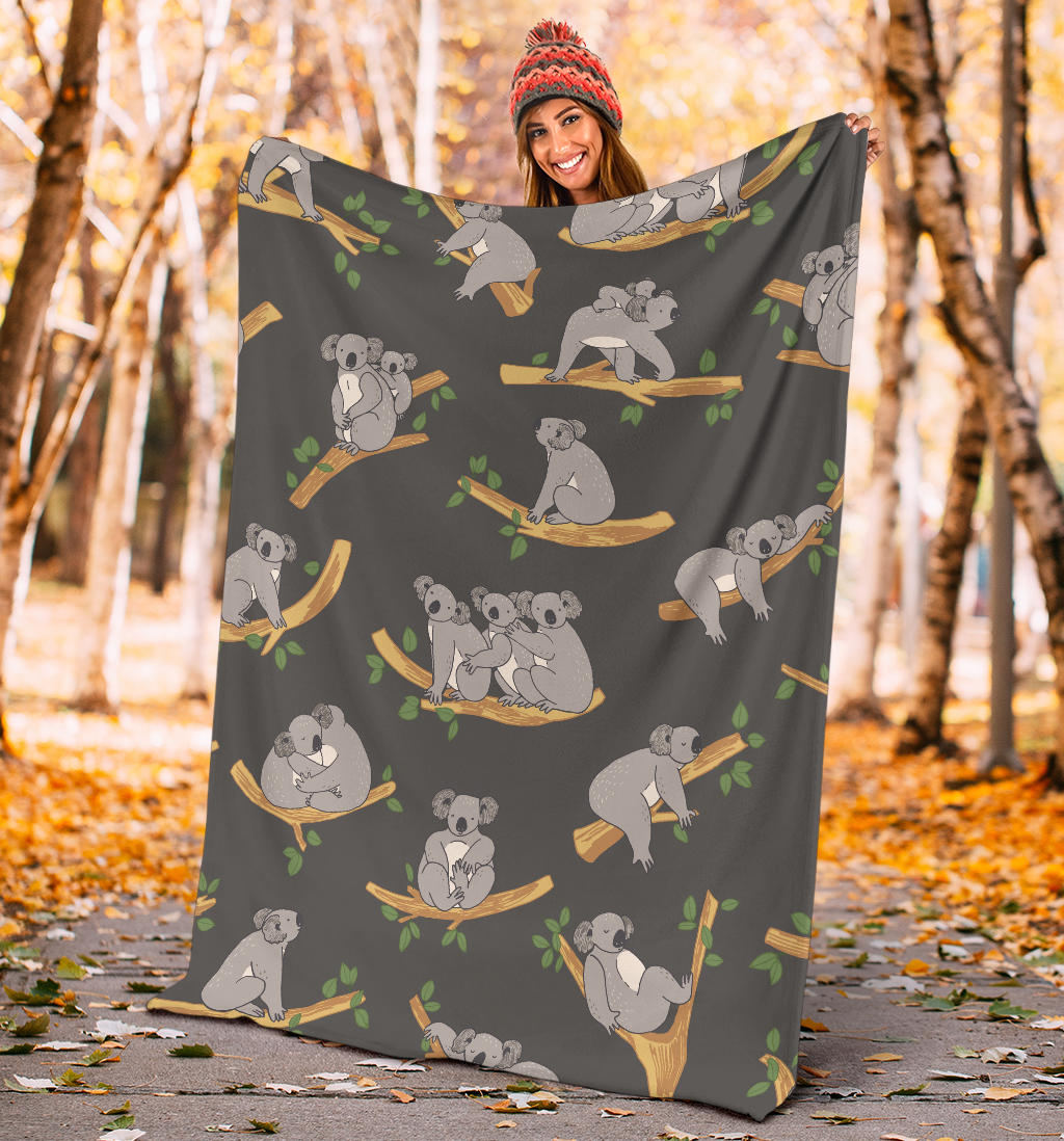 Koala Pattern Print Design 07 Premium Blanket