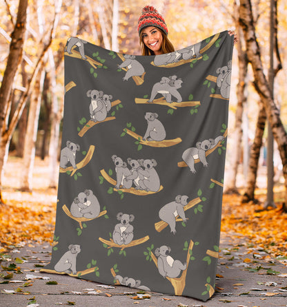 Koala Pattern Print Design 07 Premium Blanket