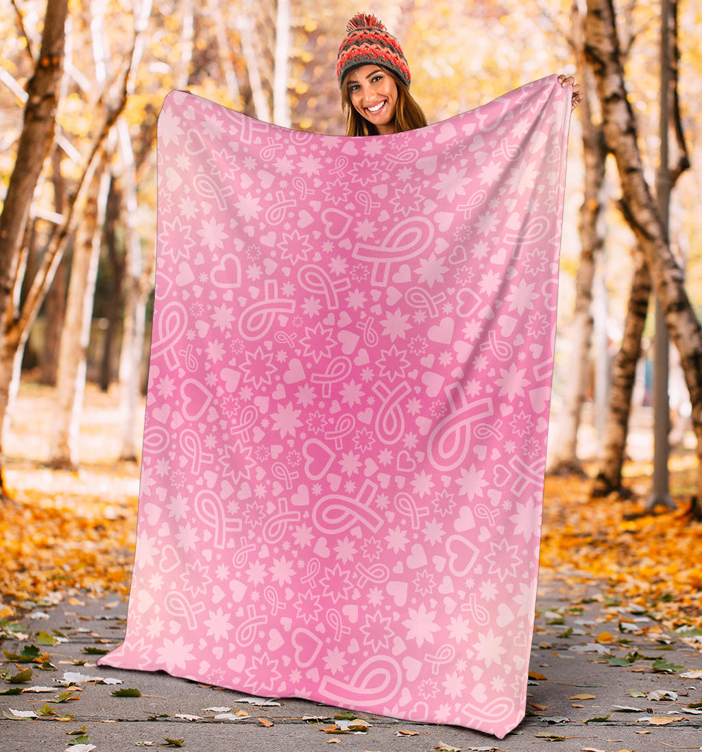 Breast cancer Pattern Print Design 02 Premium Blanket