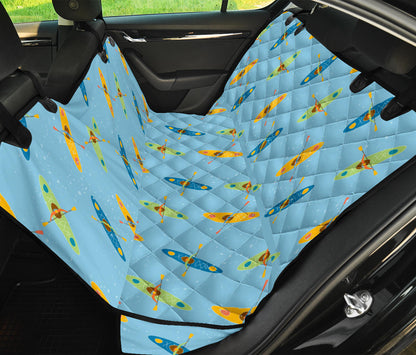 Kayak Pattern Print Design 04 Rear Dog Car Seat Cover Hammock