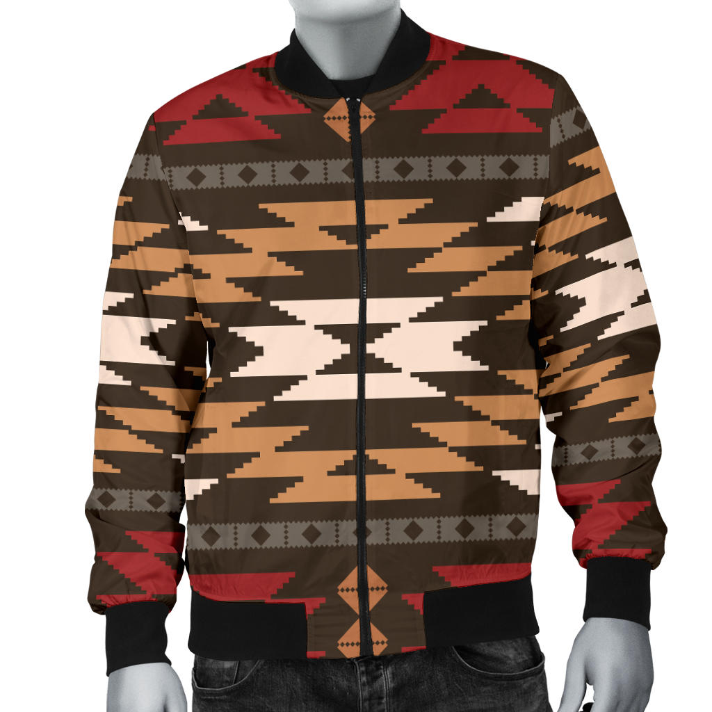 Native Pattern Print Design A02 Men Bomber Jacket