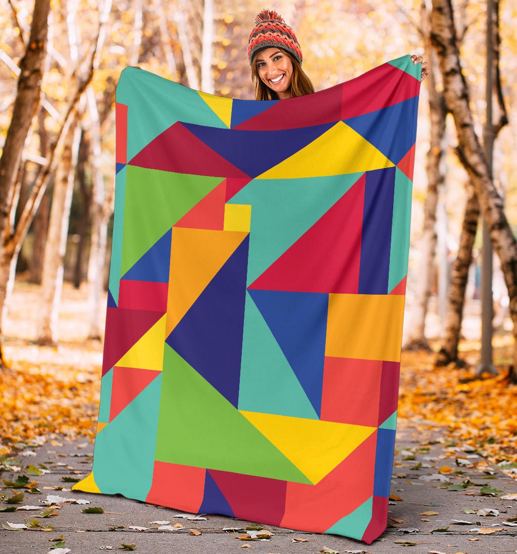 Mosaic Pattern Print Design 01 Premium Blanket