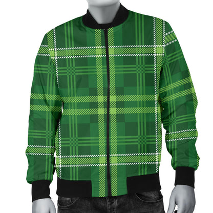 Irish Plaid Pattern Print Design 02 Men Bomber Jacket