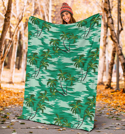 Palm Tree Pattern Print Design A01 Premium Blanket