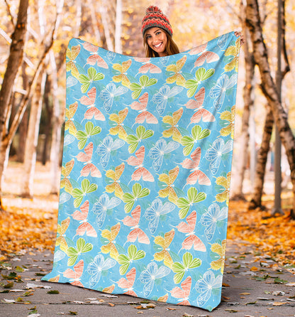 Butterfly Pattern Print Design 05 Premium Blanket