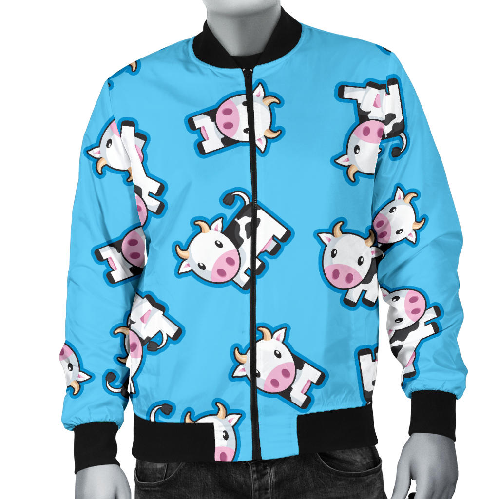 Cow Pattern Print Design 01 Men Bomber Jacket