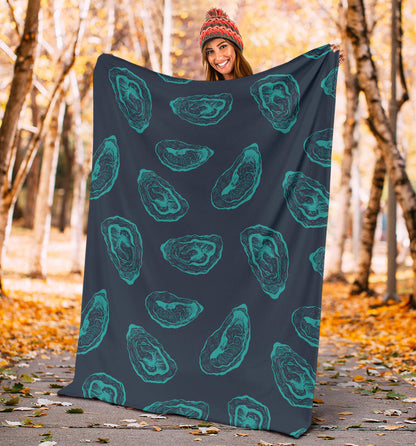 Oyster Pattern Print Design 01 Premium Blanket