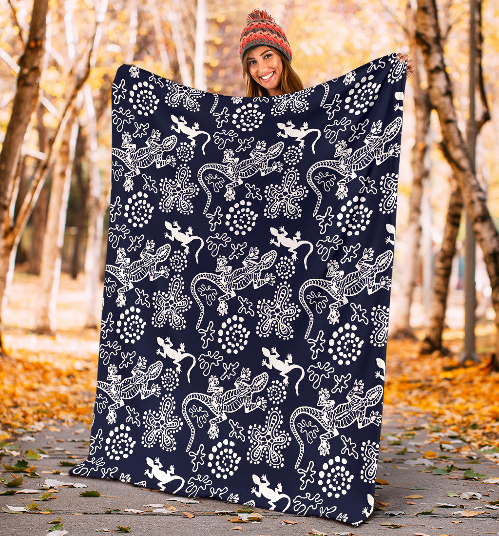 lizard Pattern Print Design 03 Premium Blanket