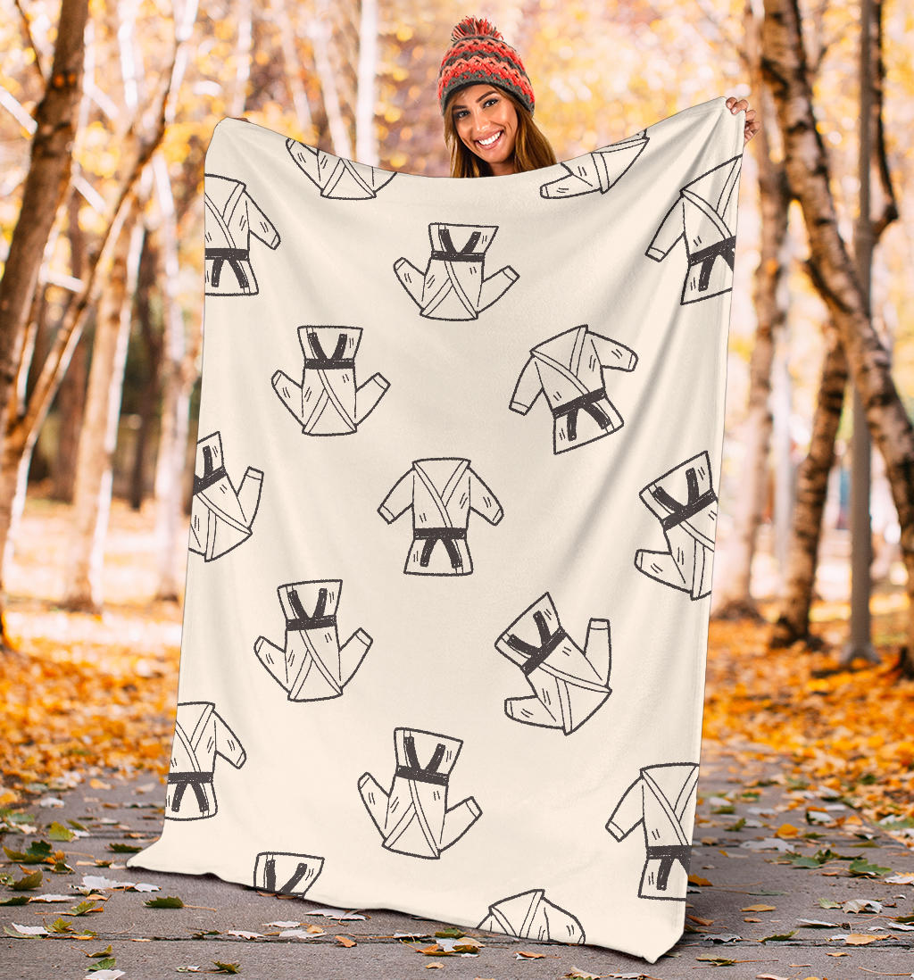 Karate Pattern Print Design 01 Premium Blanket