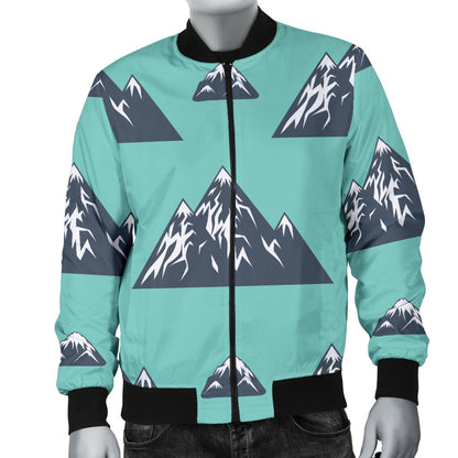 Mountain Pattern Print Design 01 Men Bomber Jacket