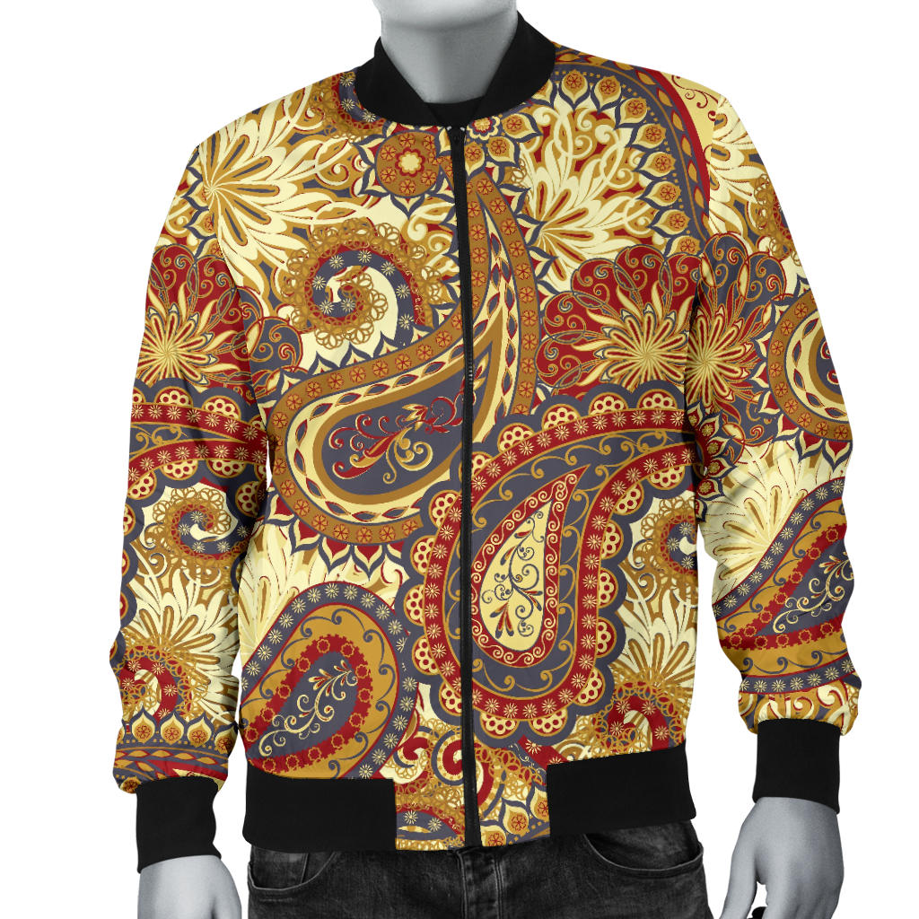 Boho Pattern Print Design 08 Men Bomber Jacket
