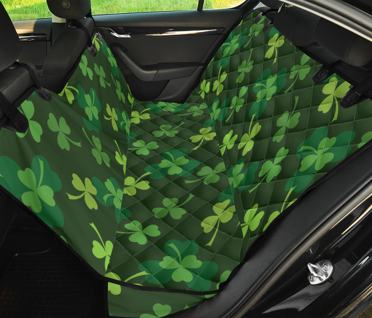 Irish Pattern Print Design 03 Rear Dog Car Seat Cover Hammock