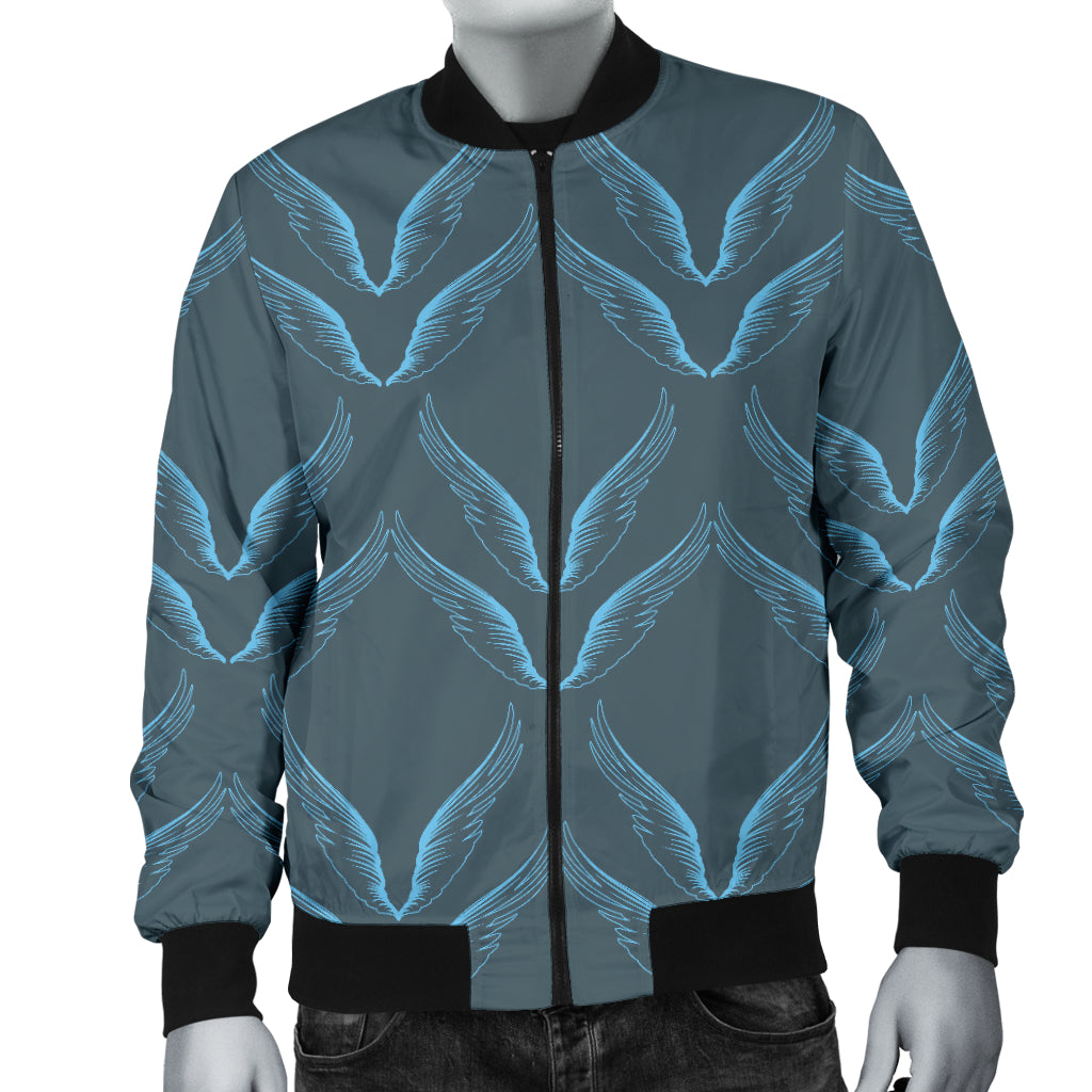 Angel Wings Pattern Print Design 04 Men Bomber Jacket