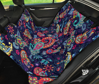 Paisley Boho Pattern Print Design A06 Rear Dog Car Seat Cover Hammock