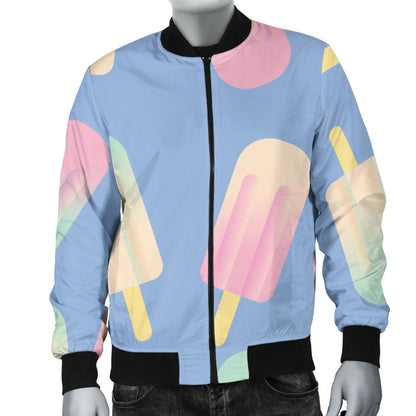 Ice Cream Pattern Print Design 05 Men Bomber Jacket