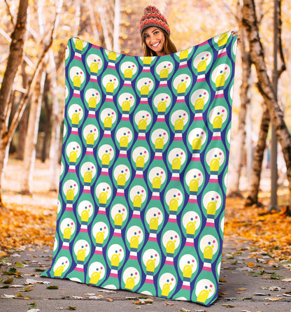 Bowling Pattern Print Design 04 Premium Blanket