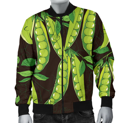 Peas Pattern Print Design A03 Men Bomber Jacket