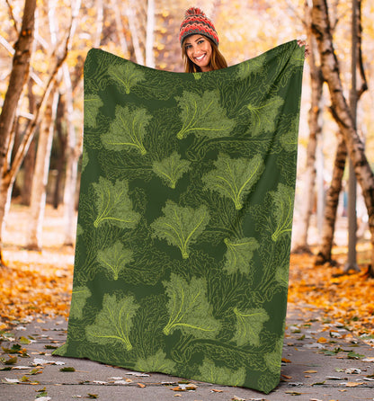 Kale Pattern Print Design 01 Premium Blanket