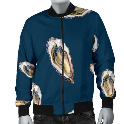 Oyster Pattern Print Design 03 Men Bomber Jacket
