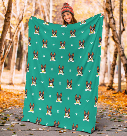 Basenji Pattern Print Design 03 Premium Blanket