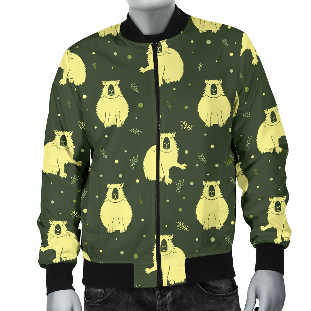 Capybara Pattern Print Design 03 Men Bomber Jacket