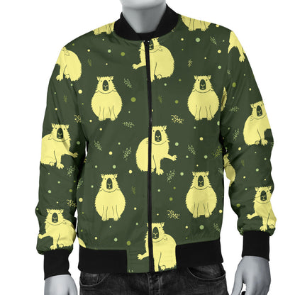 Capybara Pattern Print Design 03 Men Bomber Jacket