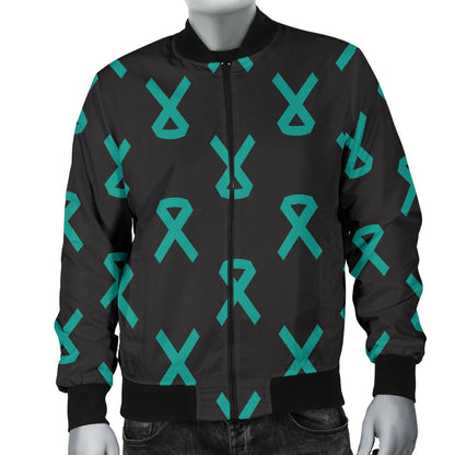 Ovarian cancer Pattern Print Design A01 Men Bomber Jacket
