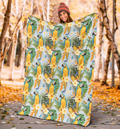 Parrot Pattern Print Design A04 Premium Blanket