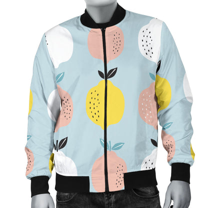 Citrus Pattern Print Design 03 Men Bomber Jacket