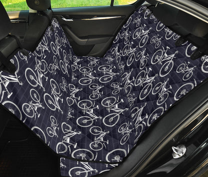 Mountain bike Pattern Print Design 02 Rear Dog Car Seat Cover Hammock