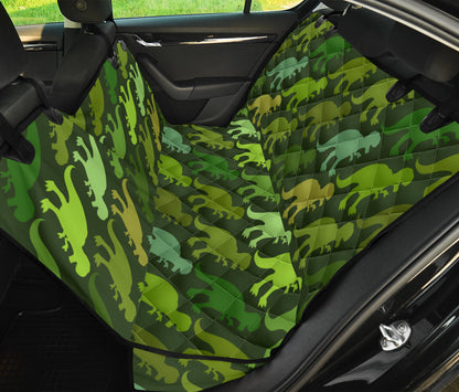T Rex Pattern Print Design A03 Rear Dog Car Seat Cover Hammock