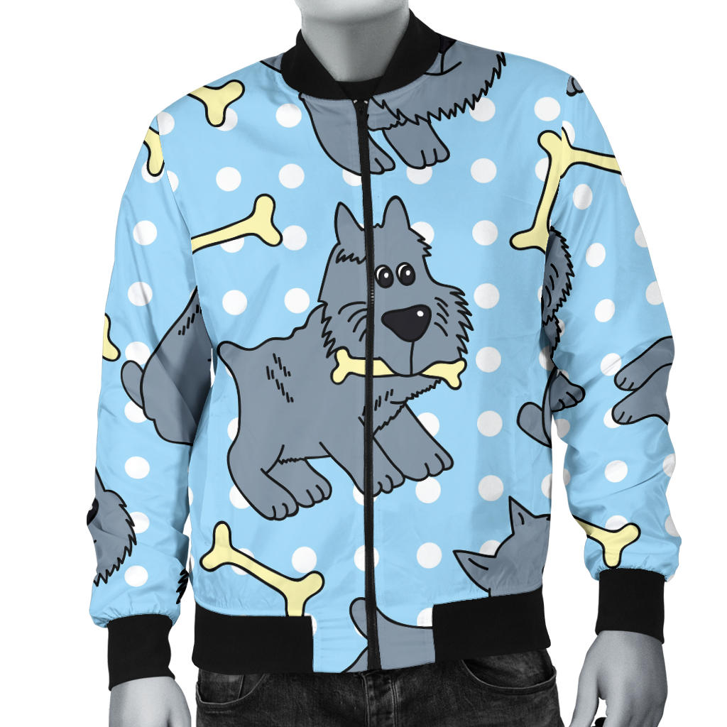 Schnauzers Pattern Print Design A02 Men Bomber Jacket