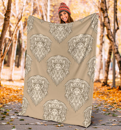 Pekingese Pattern Print Design A01 Premium Blanket