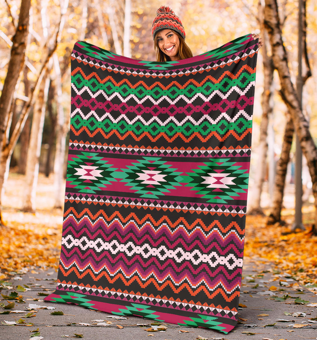 Mexican Pattern Print Design 01 Premium Blanket
