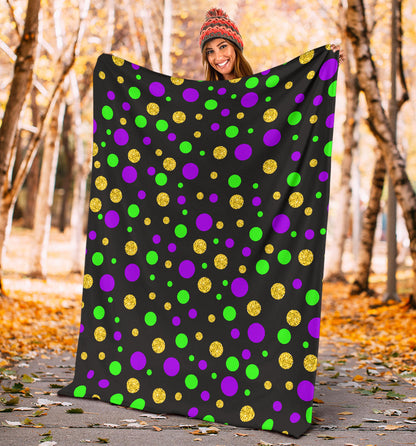 Mardi Gras Pattern Print Design 07 Premium Blanket