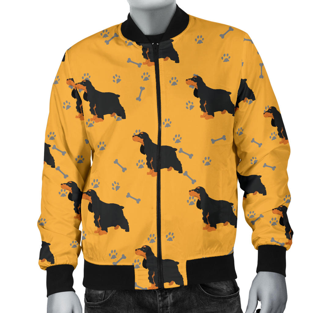 Cocker Pattern Print Design 01 Men Bomber Jacket