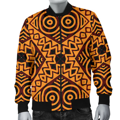 African Pattern Print Design 05 Men Bomber Jacket