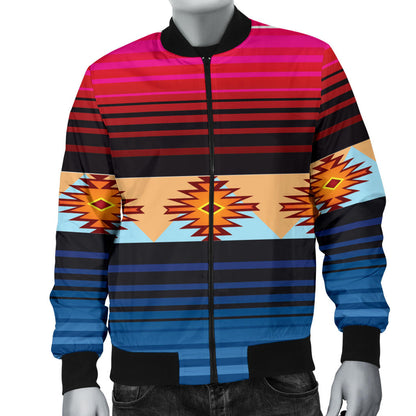 Mexican Pattern Print Design 03 Men Bomber Jacket