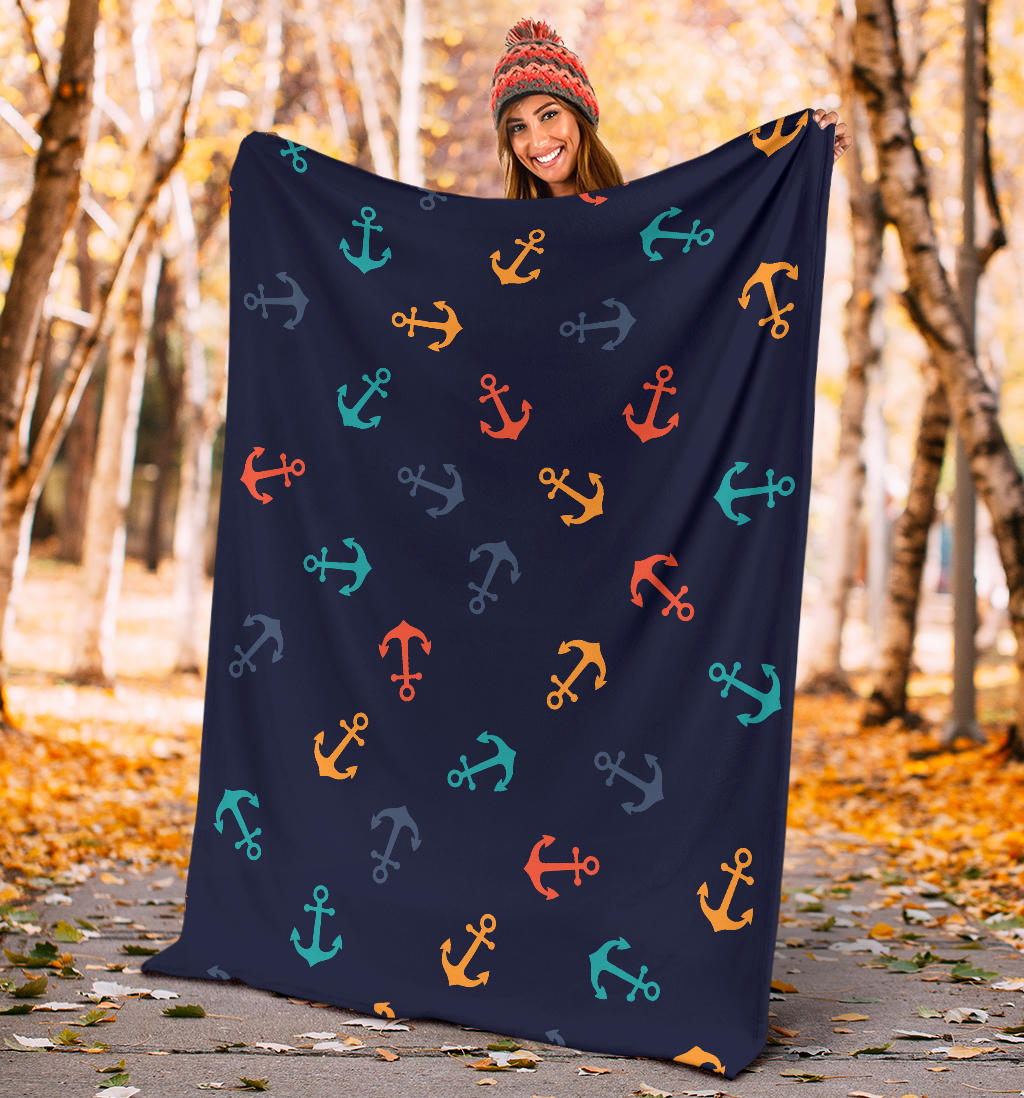 Anchor Pattern Print Design 05 Premium Blanket