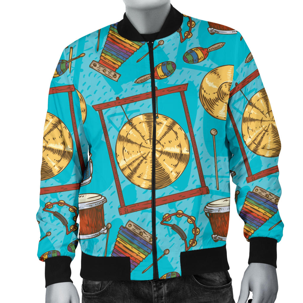Percussion Pattern Print Design 03 Men Bomber Jacket