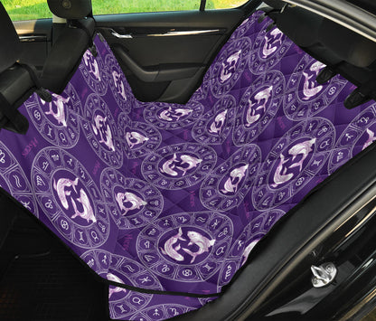 Pisces Pattern Print Design A02 Rear Dog Car Seat Cover Hammock