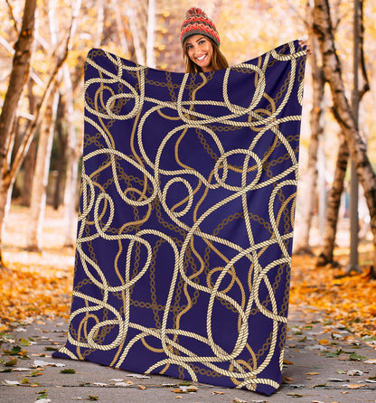 Rope Pattern Print Design A01 Premium Blanket