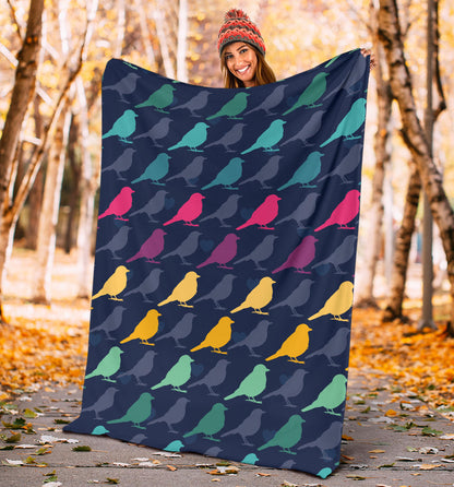 Birds Pattern Print Design 01 Premium Blanket
