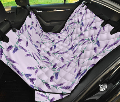 Lavender Pattern Print Design 02 Rear Dog Car Seat Cover Hammock