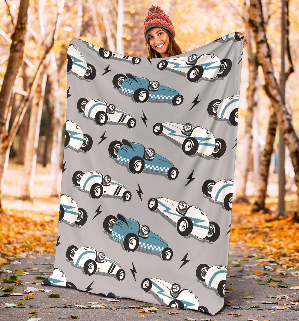 Racing Vintage Pattern Print Design A02 Premium Blanket