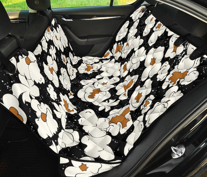 Popcorn Pattern Print Design A02 Rear Dog Car Seat Cover Hammock