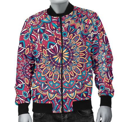 Boho Pattern Print Design 05 Men Bomber Jacket
