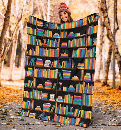 Book Pattern Print Design 05 Premium Blanket