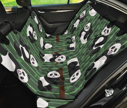 Panda Pattern Print Design A04 Rear Dog Car Seat Cover Hammock