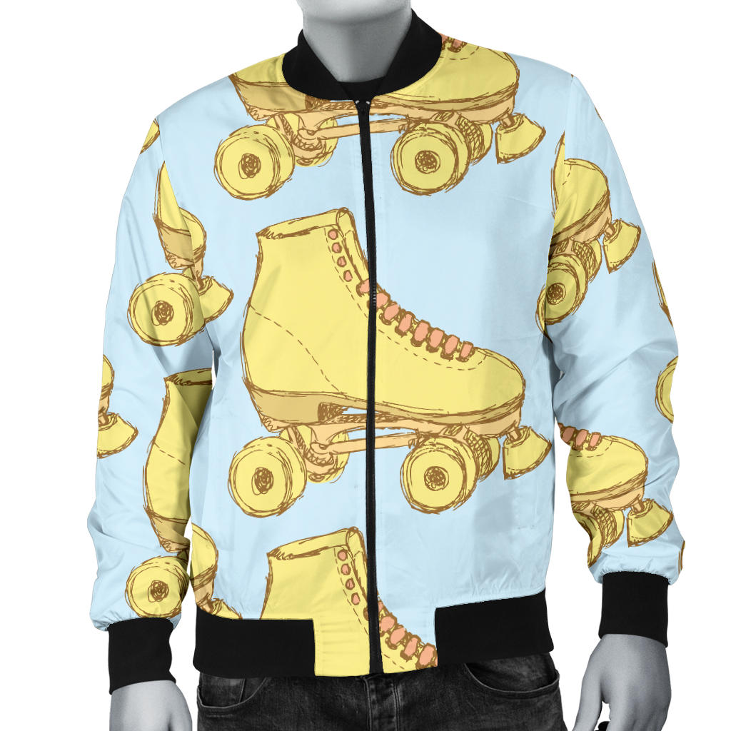 Roller skate Pattern Print Design A03 Men Bomber Jacket